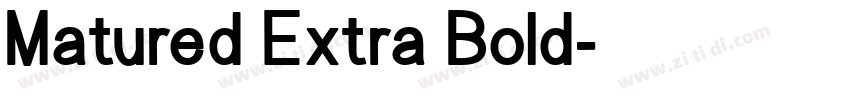 Matured Extra Bold字体转换